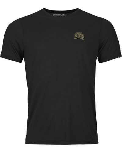 Ortovox 120 Cool Tec Mtn Stripe Shirt - Black