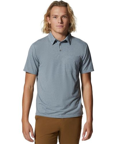 Mountain Hardwear Low Exposure Polo - Blue