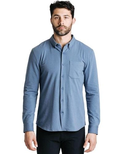 Western Rise X Cotton Shirt - Blue
