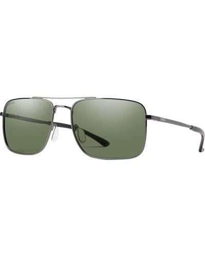Smith Outcome Polarized Sunglasses Gunmetal/Chromapop Polarized - Green
