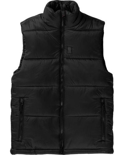Topo Mountain Puffer Vest - Black