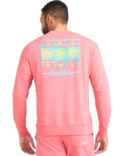 Chubbies Soft Terry Crewneck Sweatshirt - Pink