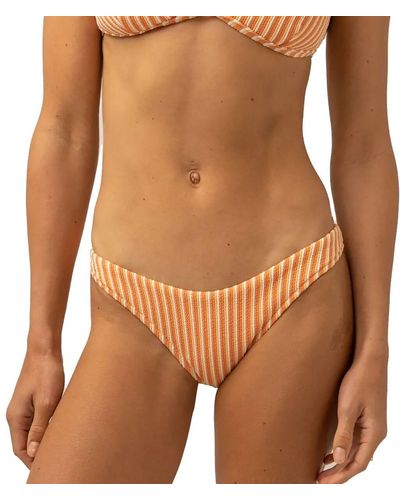 Rhythm Sunbather Stripe Hi Cut Pant Bikini Bottom - Multicolor