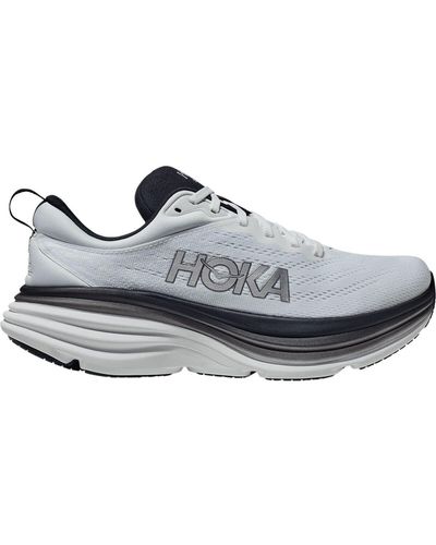 Hoka One One Bondi 8 Wide Running Shoe - Gray