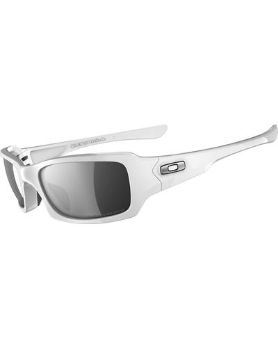 Oakley Fives Squared Polarized Sunglasses Polished/ Iridium Polarized - Metallic