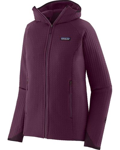 Patagonia R2 Techface Hooded Fleece Jacket - Purple