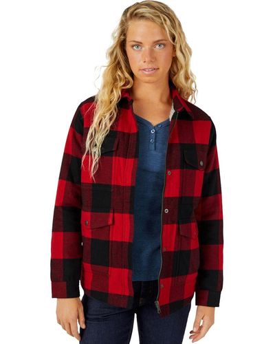 Dickies Flannel Sherpa Chore Coat - Red