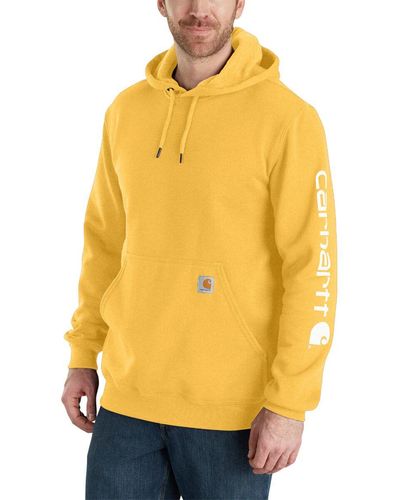 Carhartt Midweight Signature Sleeve Hooded Sweatshirt - Yellow