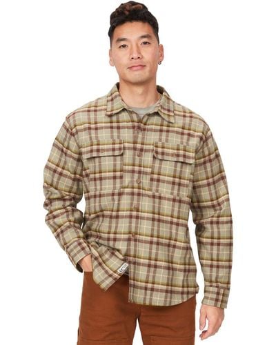 Marmot Doran Midweight Flannel Shirt - Brown