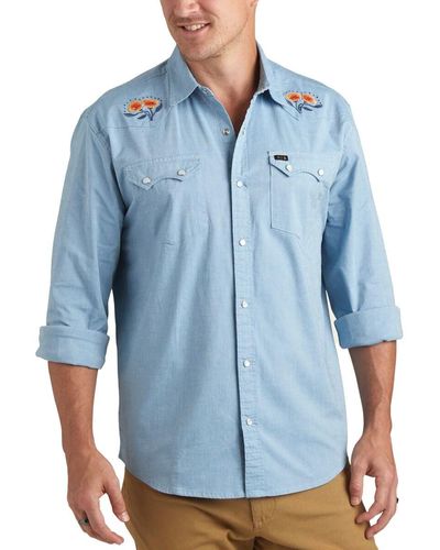 Howler Brothers Crosscut Deluxe Long-Sleeve Shirt - Blue