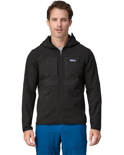 Patagonia R2 Techface Hooded Fleece Jacket - Black