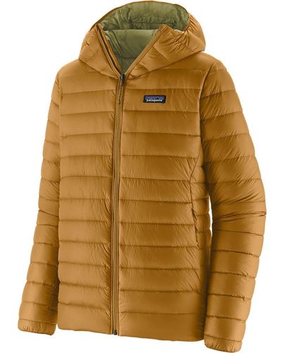 Patagonia Down Sweater Hooded Jacket - Brown