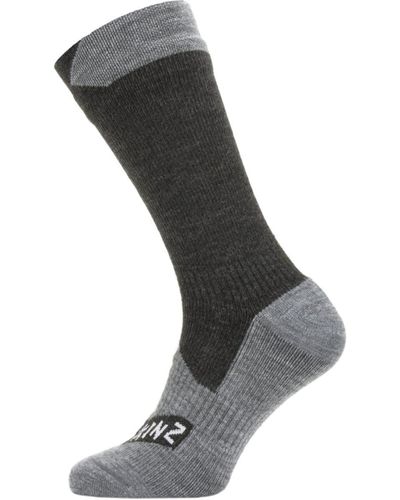 SealSkinz Waterproof All Weather Mid Length Sock - Gray