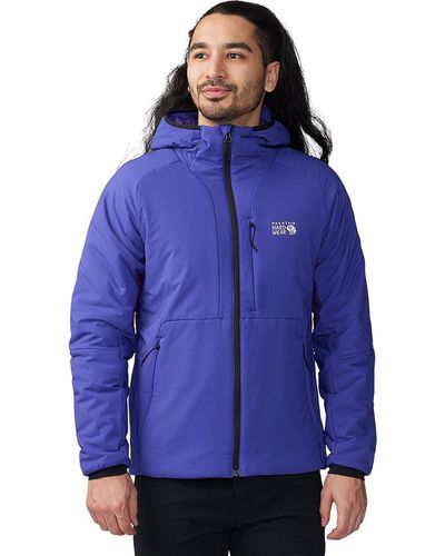 Mountain Hardwear Kor Stasis Hooded Jacket - Blue