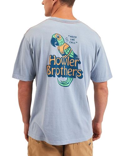 Howler Brothers Cotton T-Shirt - Blue