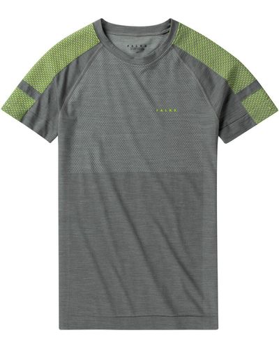 FALKE Wool-Tech Short-Sleeve Shirt - Gray