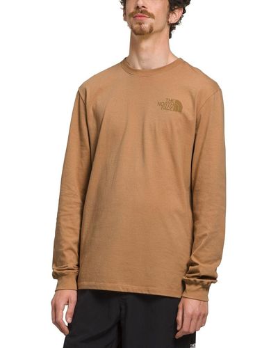 The North Face Long-Sleeve Hit Graphic T-Shirt - Brown
