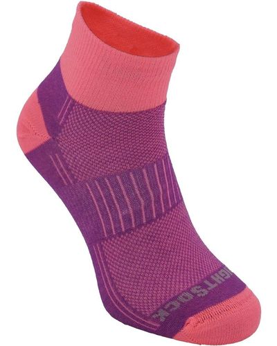 Wrightsock Coolmesh Ll 1/4 Running Sock - Purple