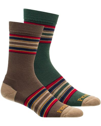 Pendleton Yakima Stripe Sock - Green