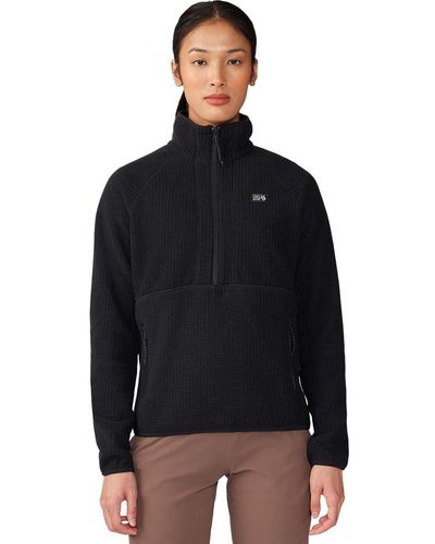 Mountain Hardwear Explore Fleece 1/2-zip Pullover - Black