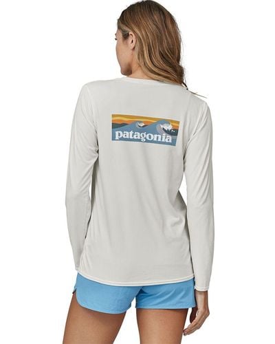 Patagonia Capilene Cool Daily Waters Graphic Ls Shirt - Gray