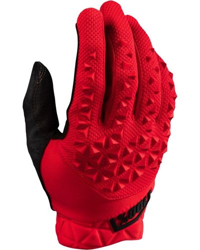 100% Geomatic Full Finger Glove - Red