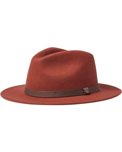 Brixton Messer Packable Fedora - Red