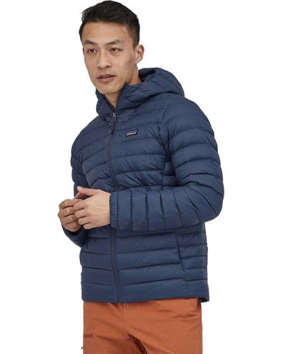 Patagonia Down Sweater Hooded Jacket - Blue