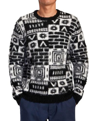 RVCA Curren Checks Sweater - Black