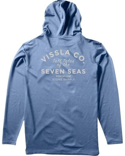 Vissla Twisted Eco Hooded Long-Sleeve Shirt - Blue