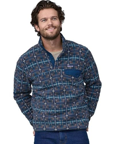 Patagonia Lightweight Synchilla Snap-T Fleece Pullover - Blue