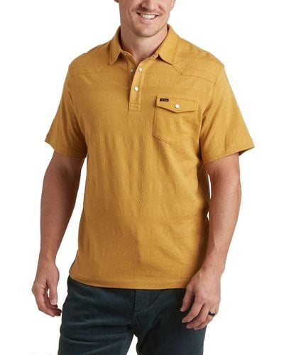 Howler Brothers Ranchero Jacquard Polo Shirt - Yellow