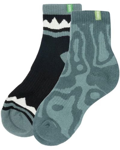 Parks Project Yellowstone Geysers Night And Day Hiking Sock - Green
