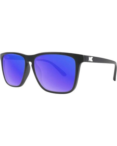Knockaround Fast Lanes Polarized Sunglasses Matte/Moonshine - Blue