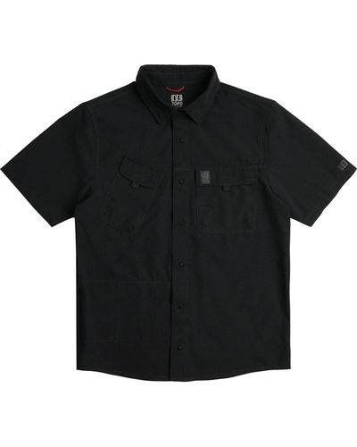 Topo Retro River Short-Sleeve Shirt - Black