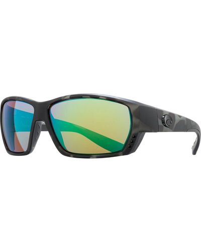 Costa Tuna Alley 580G Polarized Sunglasses Ocearch Matte Tiger Shark / Mirror - Green