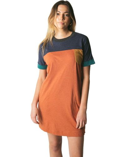 Kavu Cut Back T-Shirt Dress - Orange
