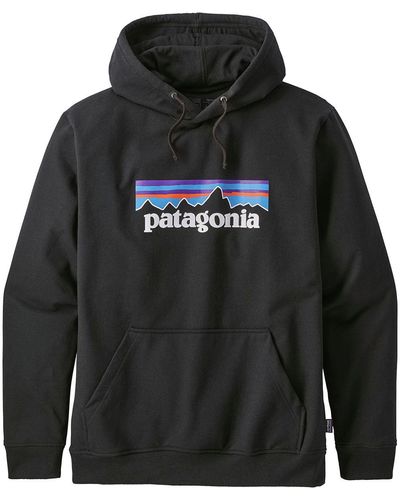 Patagonia Black P-6 Logo Uprisal Mens Hoody