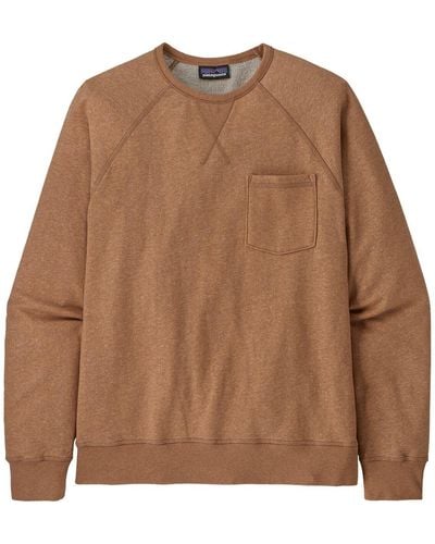 Patagonia Mahnya Fleece Crewneck Sweater - Brown
