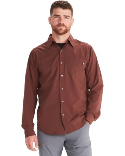 Marmot Aerobora Long-sleeve Shirt - Brown