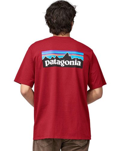 Patagonia P-6 Logo Short-Sleeve Responsibili-T-Shirt - Red