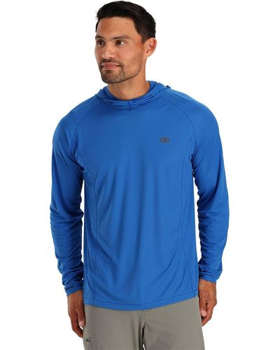 Outdoor Research Echo Hooded Long-Sleeve Shirt - Blue