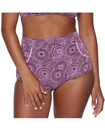 Seea Georgia High Waist Bikini Bottom - Purple