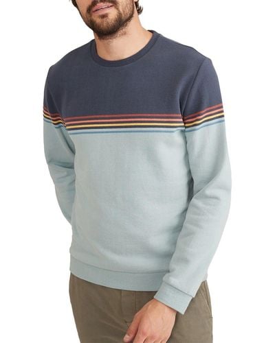 Marine Layer Sunset Stripe Sweatshirt - Blue