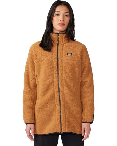 Mountain Hardwear Hicamp Fleece Long Full-Zip Jacket - Brown