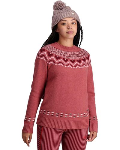 Kari Traa Sundve Long-Sleeve Sweater - Red