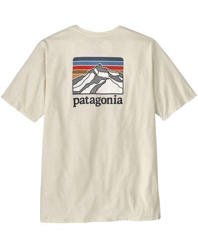 Patagonia Line Logo Ridge Pocket Responsibili-T-Shirt - Natural