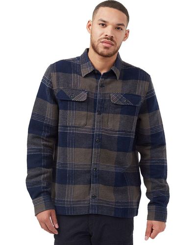 Tentree Heavyweight Flannel Shirt - Blue