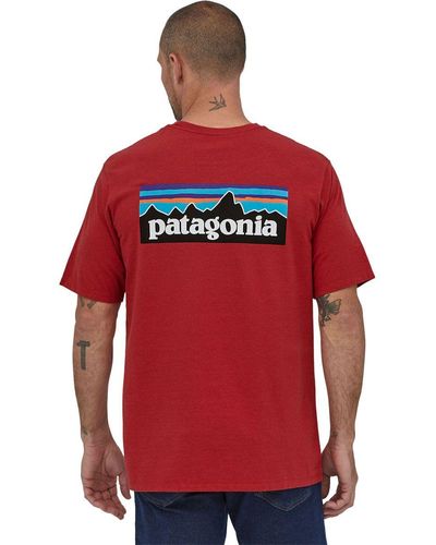 Patagonia P-6 Logo Short-Sleeve Responsibili-T-Shirt - Red