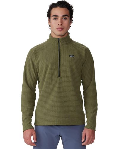 Mountain Hardwear Summit Grid 1/2-Zip Fleece Jacket - Green